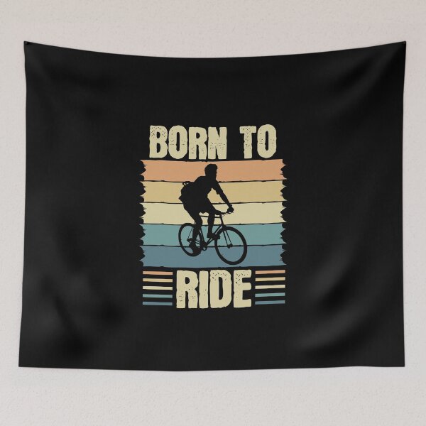 Item preview, Born to ride retro cycling cyclists  | Retro Mountain Biking and cycling design | Gifts for cycling and mountain biking lovers designed and sold by Violet Treasures.