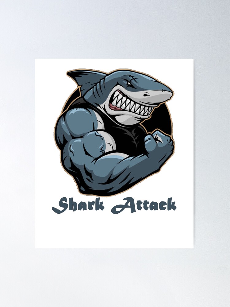 新品／翌日出荷 SHARK ATTACK ヴィンテージ ポスター アートワーク インテリア・住まい・小物