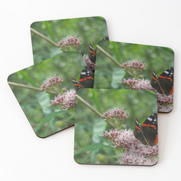 Item preview, Red Admiral Butterfly Enjoying the tree blossom designed and sold by Ann Biddlecombe.