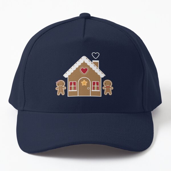Kawaii Christmas Gingerbread House Baseball Cap