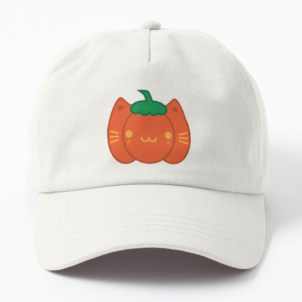 Kawaii Halloween Pumpkin Cat Dad Hat