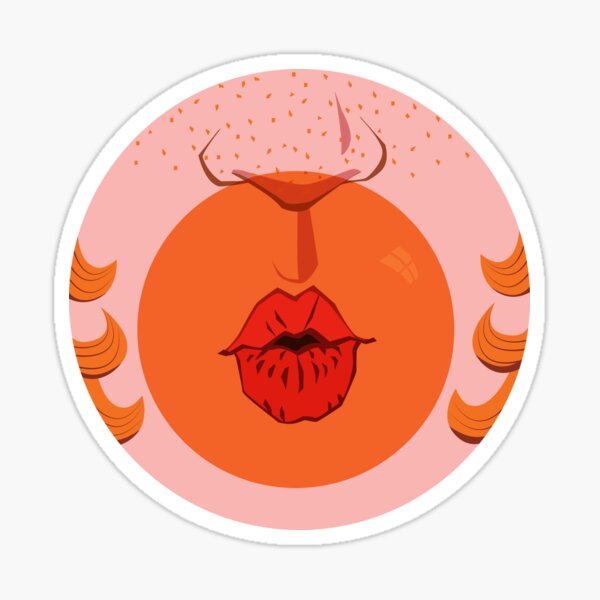Orange Bubblegum Balloon Sticker