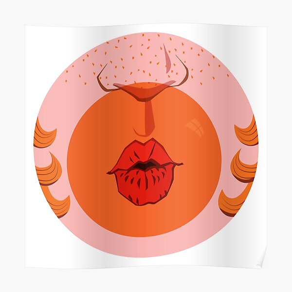 Orange Bubblegum Balloon Poster