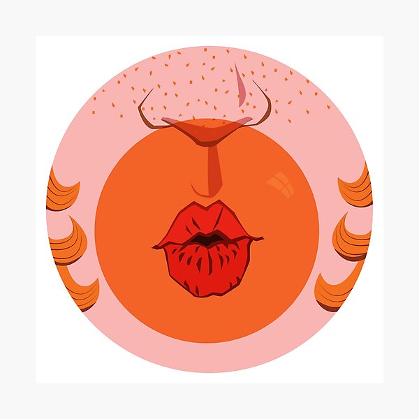 Orange Bubblegum Balloon Photographic Print
