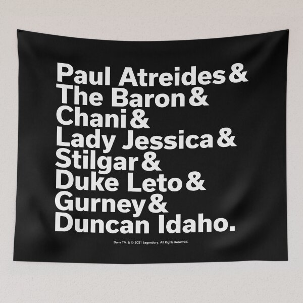 Item preview, Typography Dune movie characters designed and sold by Eenig.