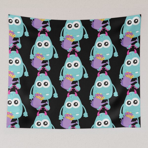 Item preview, Spring Monster, Blue Monster, Colorful Flowers  designed and sold by Hollobaugh1989.