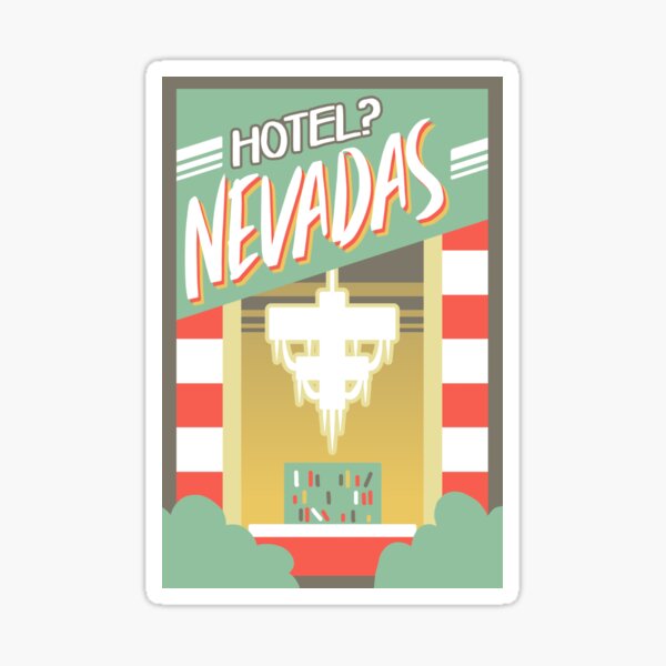 Las Nevadas Retro Aesthetic (Hotel Nevadas) Sticker