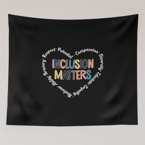 Item preview, Inclusion Matters Heart SPED Teacher T-Shirt designed and sold by sherriwester.
