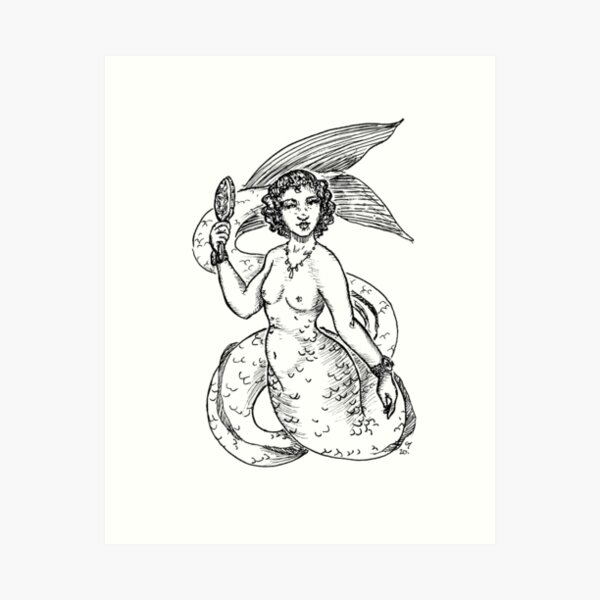 Aperçu de l'œuvre Sirène baroque créée et vendue par Green-Martha.