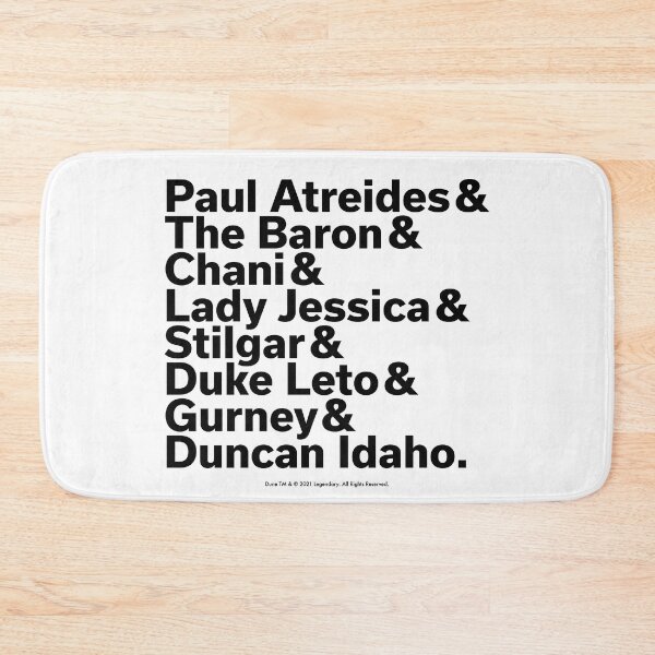 Item preview, Black typography Dune movie characters designed and sold by Eenig.
