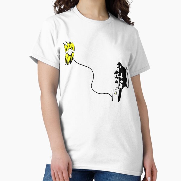 Vista previa del artículo con la obra «Banksy Monkey Bomb Banana», diseñado y vendido por belugastore.