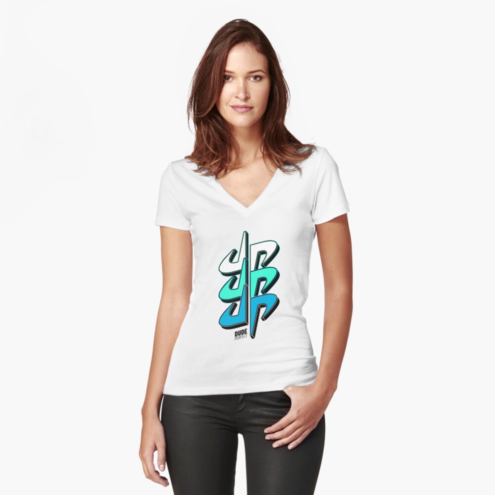 Item preview, Fitted V-Neck T-Shirt designed and sold by Useless-Madala.