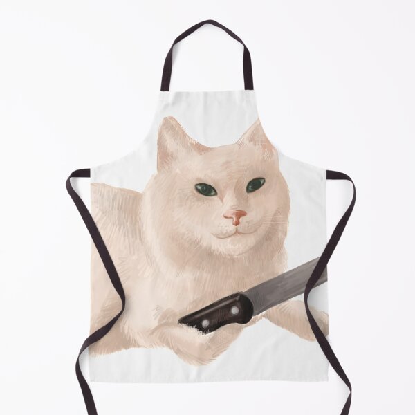 Item preview, Cute meme cat with knife designed and sold by darkmoonlight-.