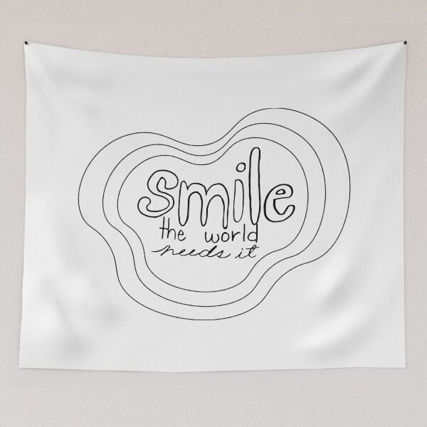 Item preview, Smile Black Outline Text Art designed and sold by lineartdesigns.