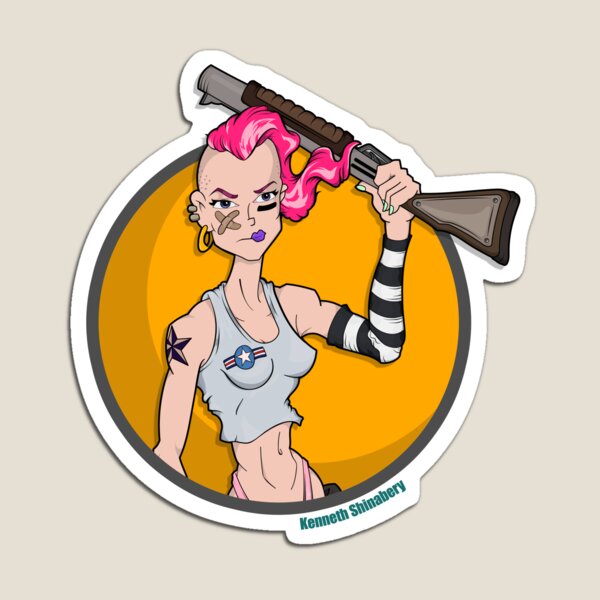 Pink Tank Girl Magnet