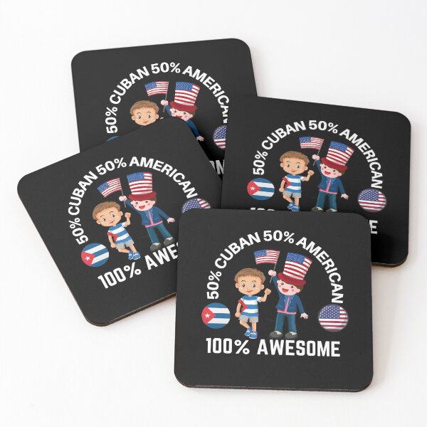 Item preview, 50% Cuban 50% American 100% Awesome - Cuba Usa together designed and sold by AMINE  ★★★★★.