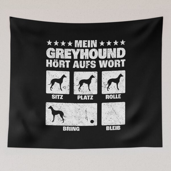 Artikelvorschau, Greyhound Hundetricks kurzhaariger Windhund Spruch entworfen und verkauft von madgrfx.