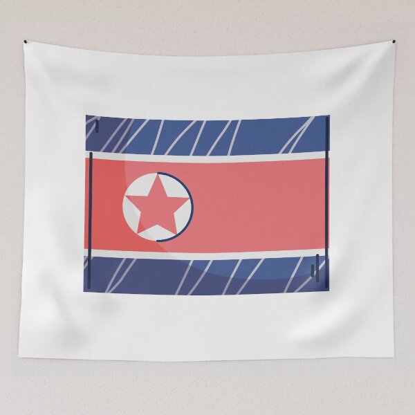 Item preview, North Korea Flag Country Isolated Icon designed and sold by MIDDLX.