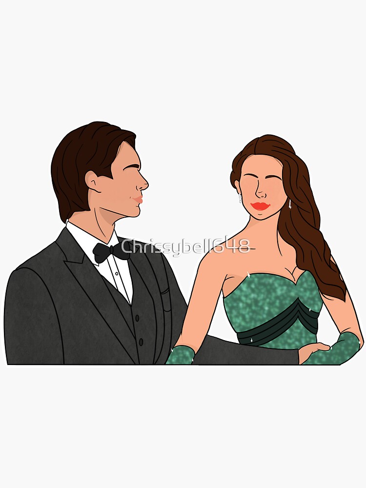 Delena Rain Kiss Sticker for Sale by Sofmacias