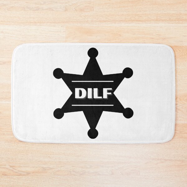 Item preview, DILF Black badge - Hot Dad Badge designed and sold by CaitU.