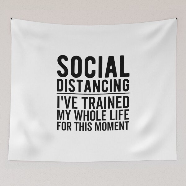 Item preview, Social Distancing Introvert Funny Quote designed and sold by Limatees.