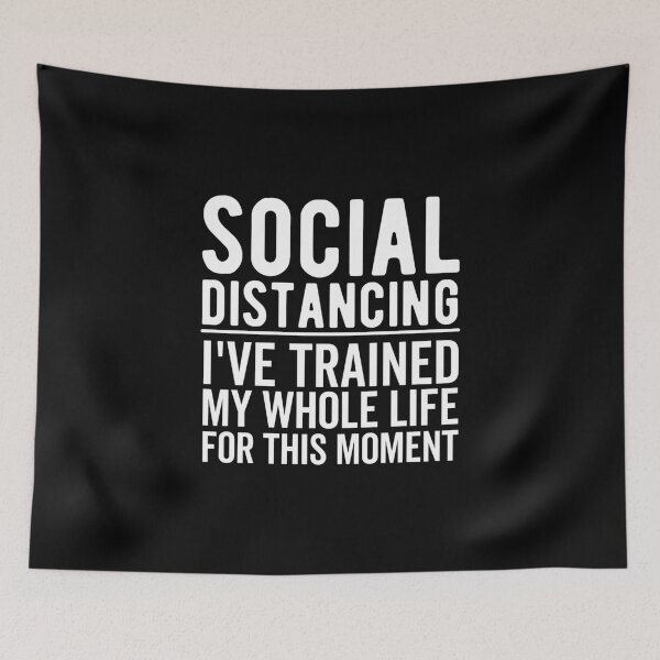 Item preview, Social Distancing Introvert Funny Quote designed and sold by Limatees.