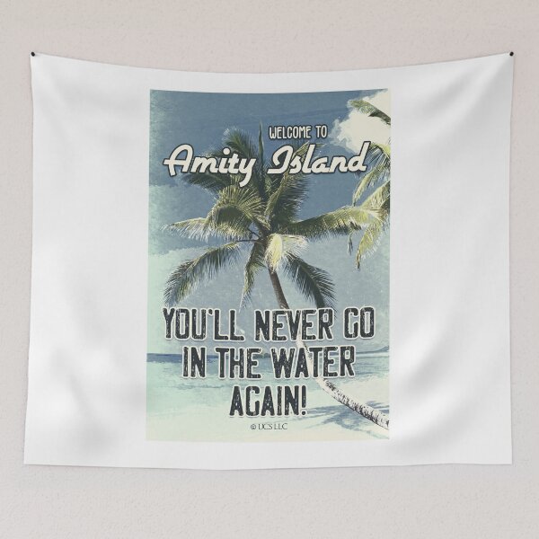 Item preview, JAWS Amity Island Vintage 1975 Style Movie Poster You`ll Never Go In The Water Again designed and sold by Naumovski.