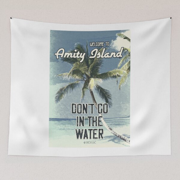 Item preview, JAWS Amity Island Vintage 1975 Style Movie Poster Don`t Go In The Water designed and sold by Naumovski.