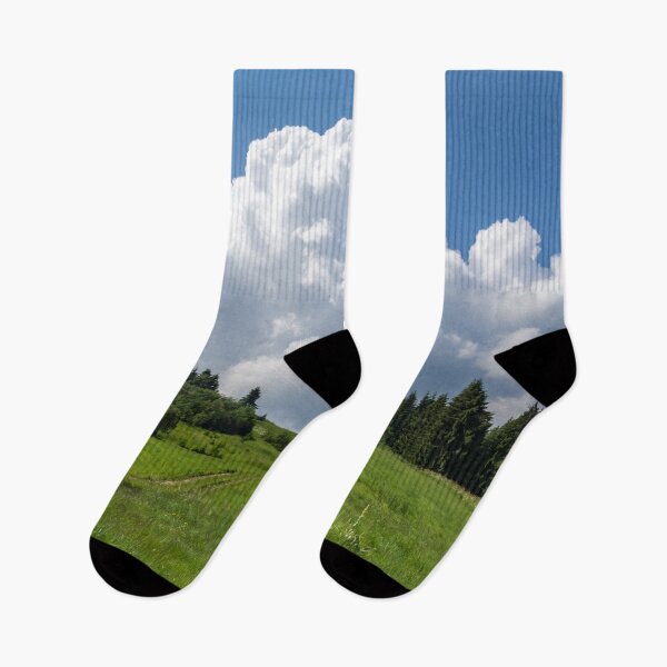 Item preview, Big Sky Country - Wildflower Meadow Road with Spectacular Clouds designed and sold by Georgia Mizuleva.