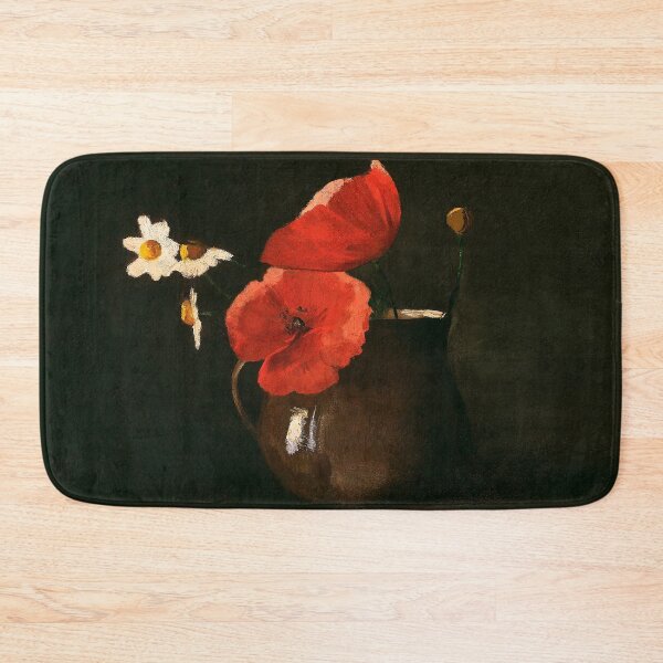 Item preview, ODILON REDON Poppies and Daisies 1867 designed and sold by Go Logo Designs.