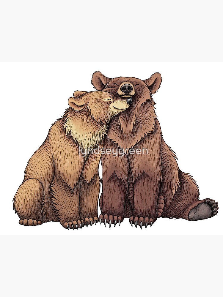 Thumbnail 2 of 2, Greeting Card, Bear Couple designed and sold by lyndseygreen.