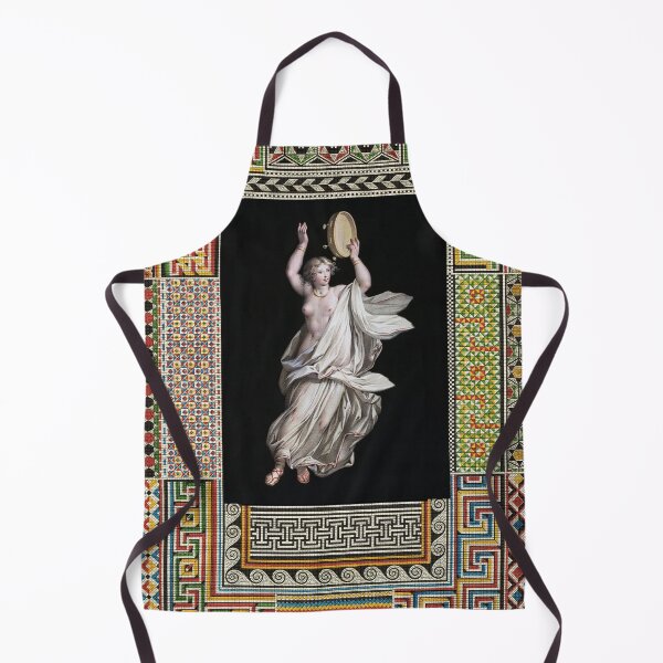 Item preview, DANCING MAENAD HOLDING TIMBREL WITH BELLS ,ANTIQUE ROMAN PAINTING WITH POMPEII MOSAICS PATCHWORK designed and sold by BulganLumini.