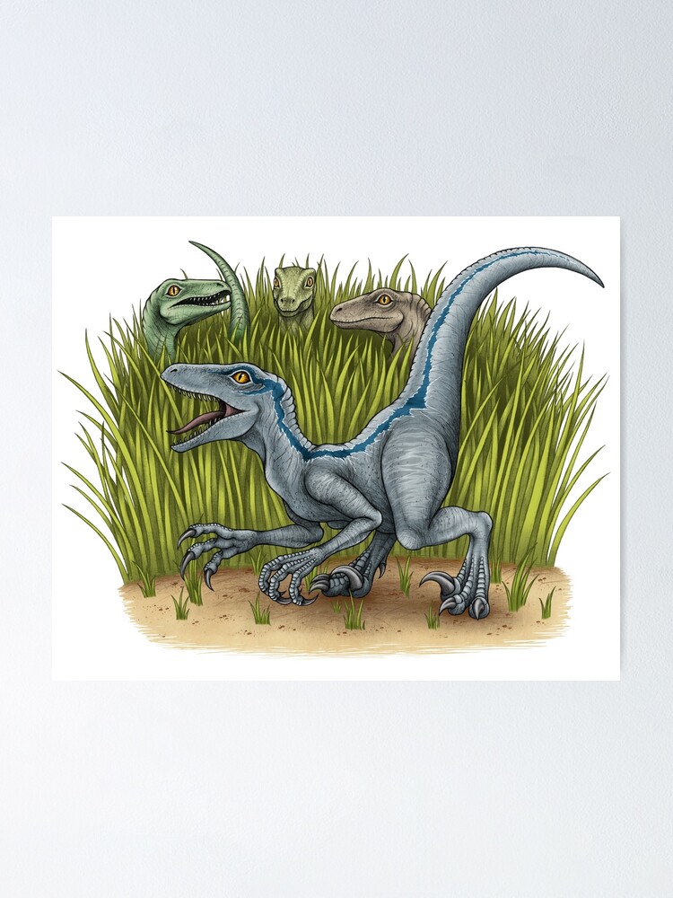 Jurassic World Velociraptors Poster By Lyndseygreen Redbubble