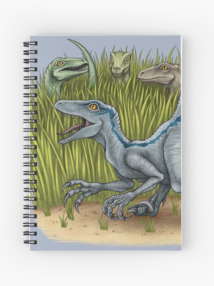 Jurassic World Velociraptors Spiral Notebook By Lyndseygreen Redbubble