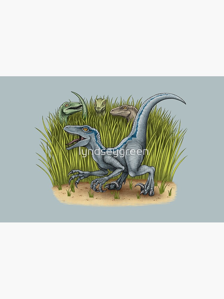 Thumbnail 4 of 4, Zipper Pouch, Jurassic World Velociraptors designed and sold by lyndseygreen.