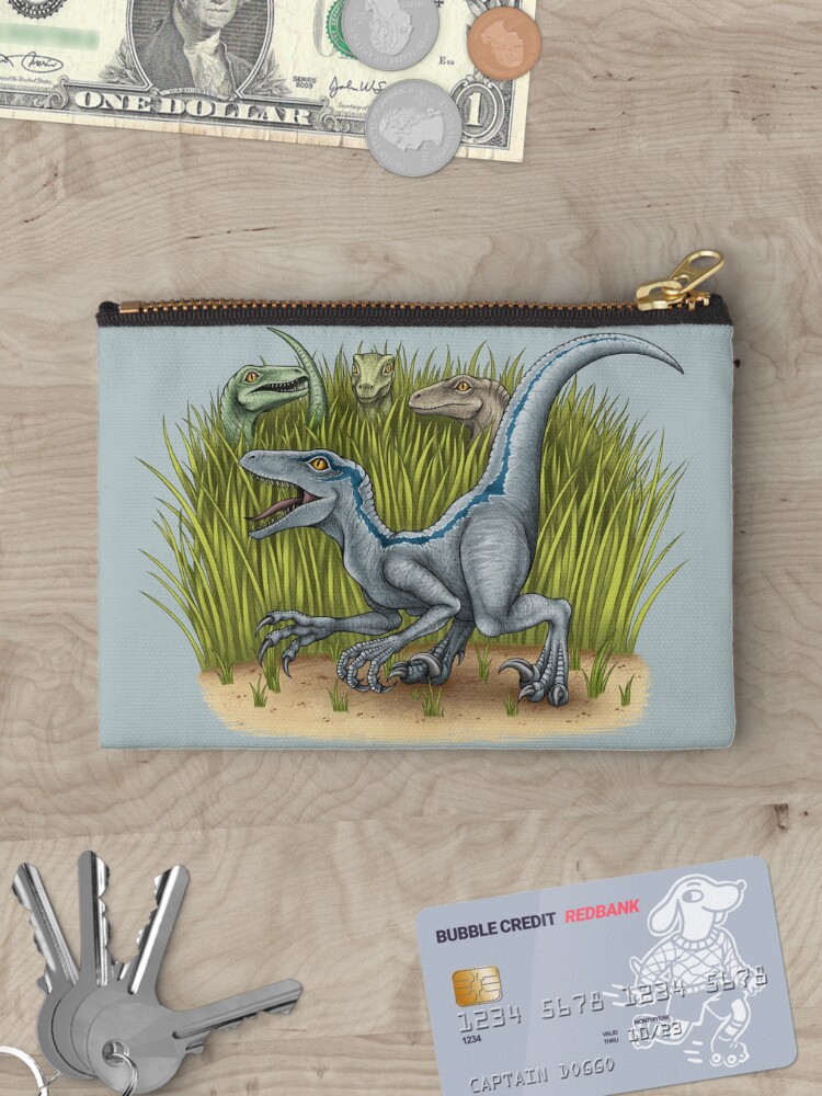 Thumbnail 3 of 4, Zipper Pouch, Jurassic World Velociraptors designed and sold by lyndseygreen.