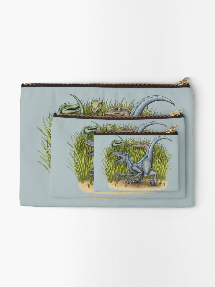 Thumbnail 2 of 4, Zipper Pouch, Jurassic World Velociraptors designed and sold by lyndseygreen.