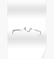 Profile Silhouette Triumph TR3 - black Poster