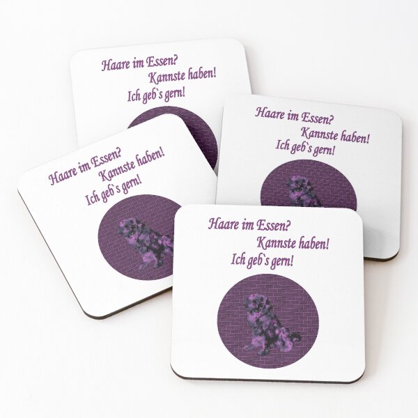 Item preview, Newfoundland dog eating purple hair designed and sold by Moonyflower.