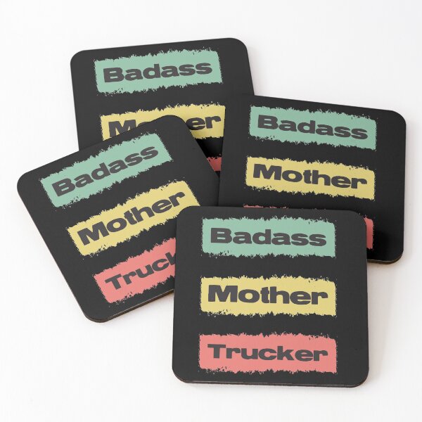 Item preview, Badass Mother Trucker Retro Vintage Design Style designed and sold by Naumovski.