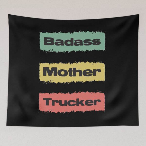 Item preview, Badass Mother Trucker Retro Vintage Design Style designed and sold by Naumovski.
