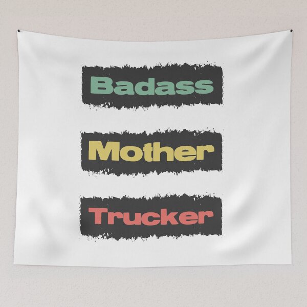 Item preview, Badass Mother Trucker Funny Trucking Retro Vintage Design Style  designed and sold by Naumovski.