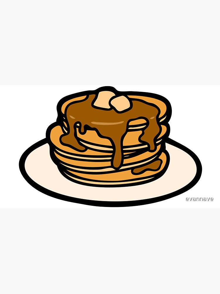 Pancakes with Butter and Syrup Pattern on Pink by evannave