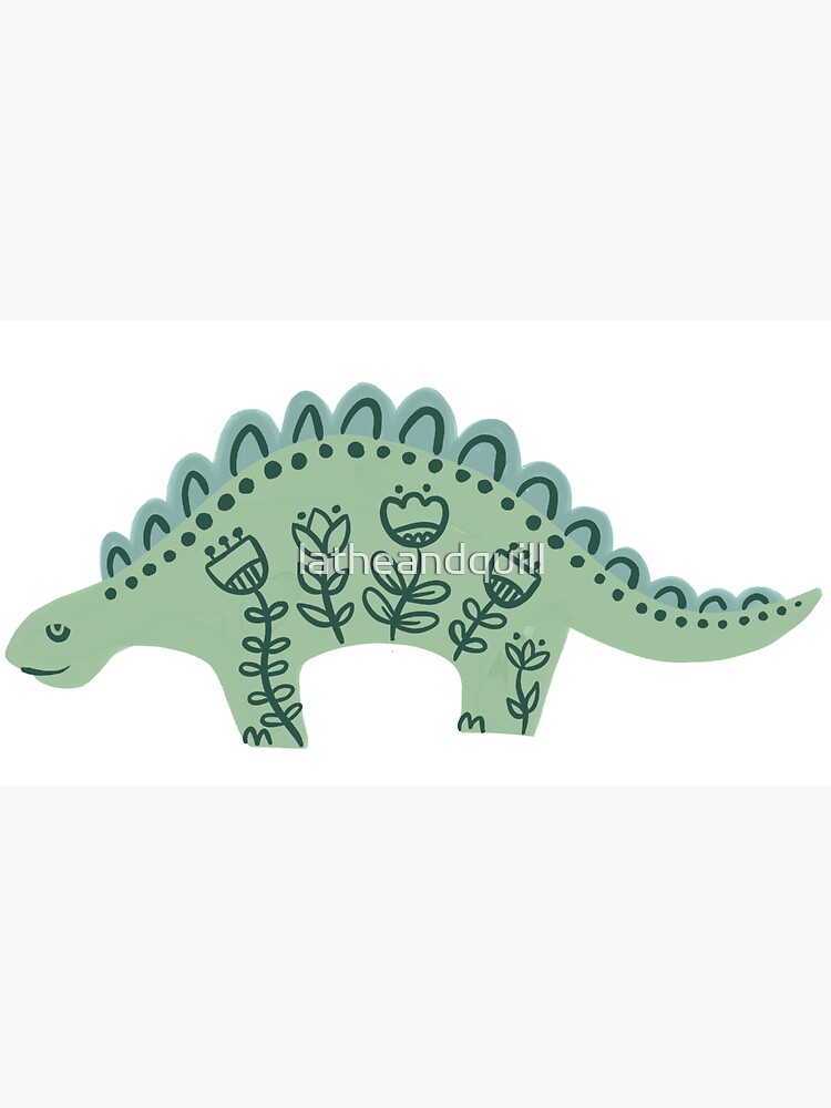 Aperçu 6 sur 6. Bob avec l'œuvre Dinosaure Floral Folklorique créée et vendue par latheandquill.
