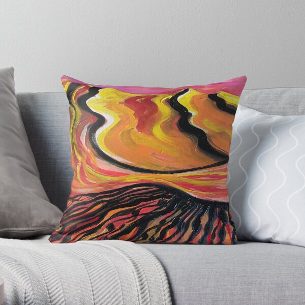 Chromatic desert dunes Throw Pillow