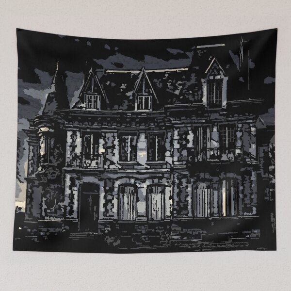 Item preview, Gloomy Haunted House Illustration designed and sold by JoyforU.