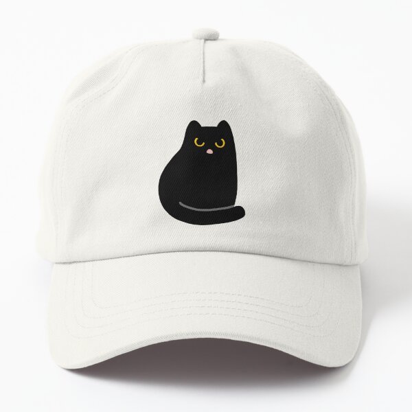 black cat dad hat