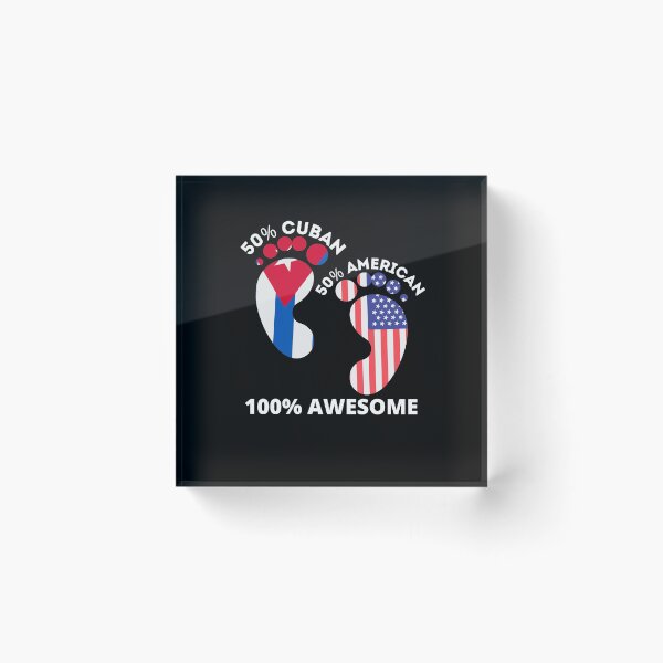 Item preview, 50% Cuban 50% American 100% Awesome - Cuba Usa together designed and sold by AMINE  ★★★★★.