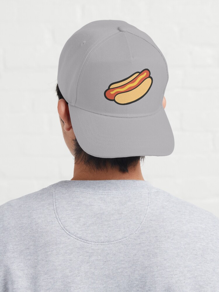 Alternate view of Hotdog Pattern on Lilac Cap
