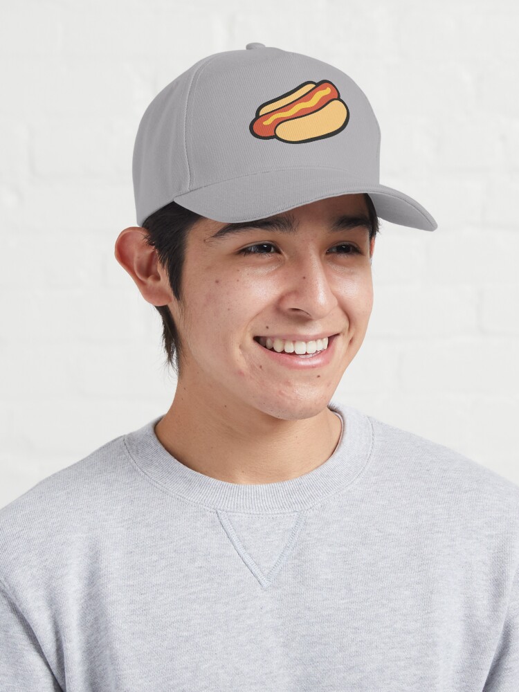 Alternate view of Hotdog Pattern on Lilac Cap
